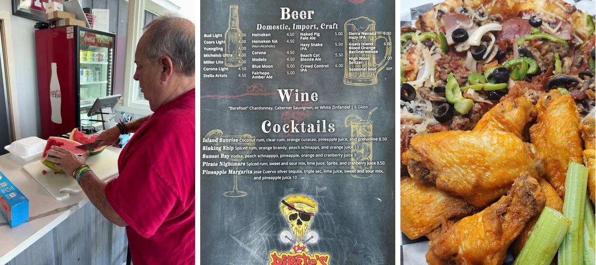 Pirate's Pizza and Wings Menu