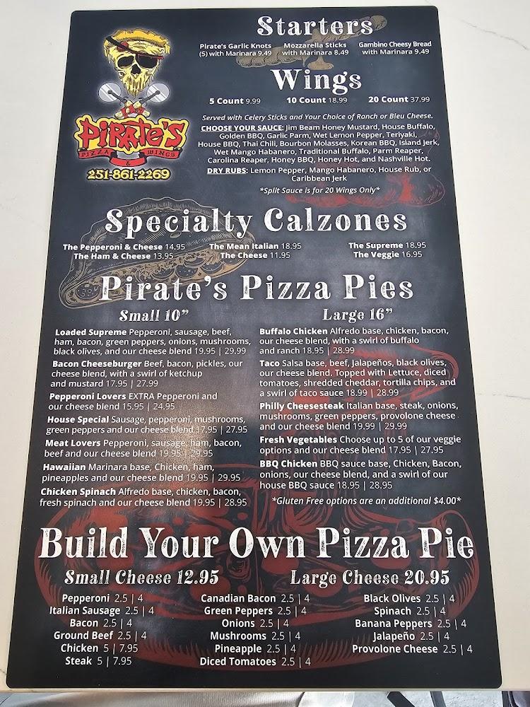 Pirate's Pizza and Wings Menu image 2