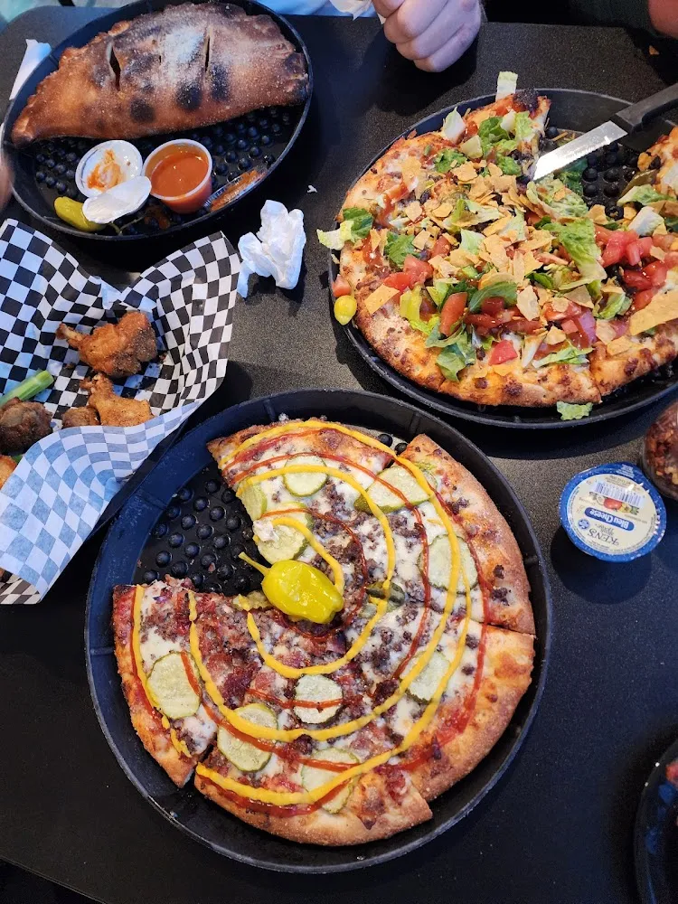 Taco Pizza Wings Bacon Cheeseburger Pizza Pepperoni Calzone